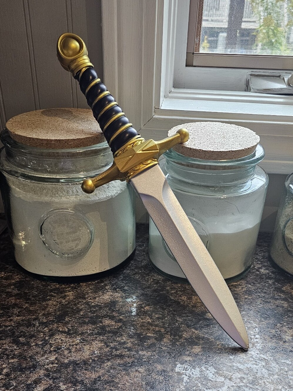 Semi-rigid Lightweight Dense PU Foam Prop Dagger, 15" x 5"